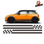 Car Stickers 2pcs Car Styling Side Racing Stripe Skirt Limited Edition Decal Stickers Car Accessaries for MINI